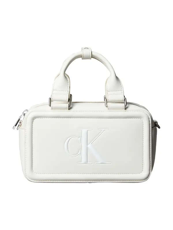 Calvin Klein Calvin Klein Ročna torbica 'BOLD ELONGATED MINI'  volneno bela