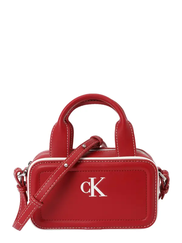 Calvin Klein Calvin Klein Ročna torbica 'Contrast Monogram'  rdeča / bela
