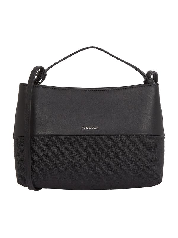 Calvin Klein Calvin Klein Ročna torbica 'MIXMEDIA'  črna / srebrna