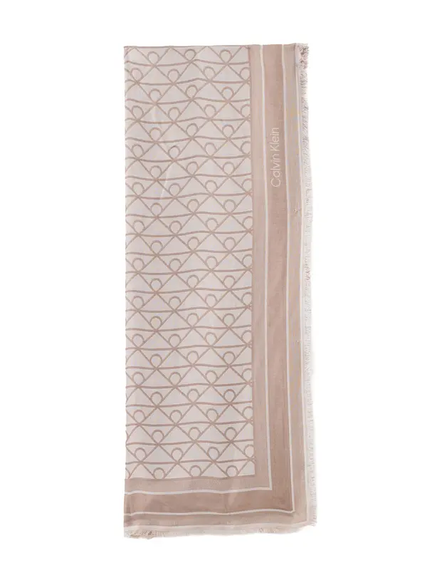 Calvin Klein Calvin Klein Šal 'CK Monogram'  rjava / kapučino