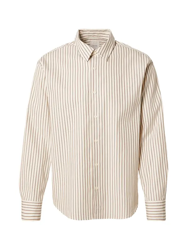 Calvin Klein Calvin Klein Srajca  svetlo bež / svetlo rjava / temno rjava
