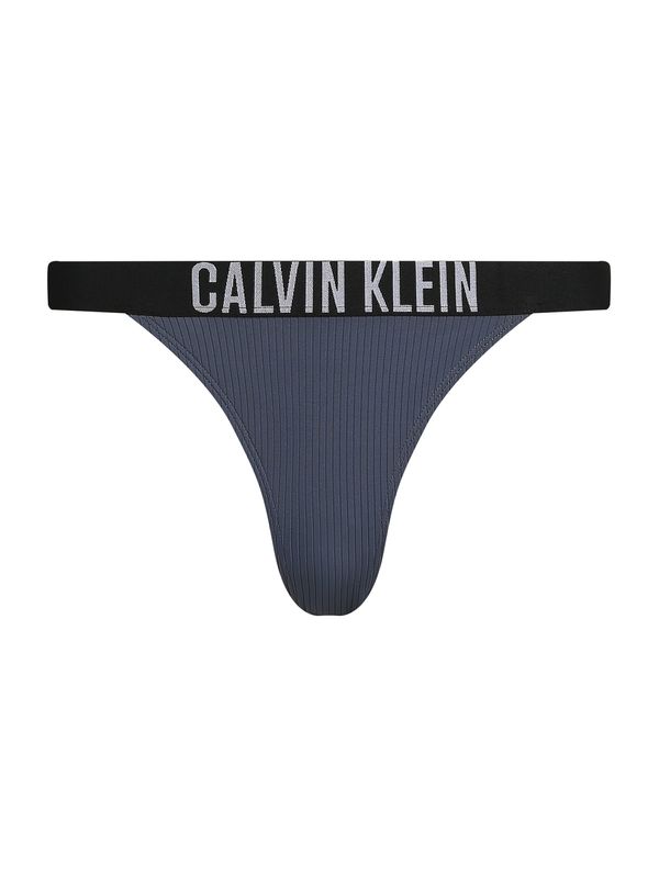 Calvin Klein Swimwear Calvin Klein Swimwear Bikini hlačke  bazaltno siva / črna / bela