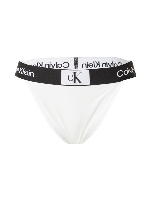 Calvin Klein Swimwear Calvin Klein Swimwear Bikini hlačke 'CHEEKY'  črna / bela