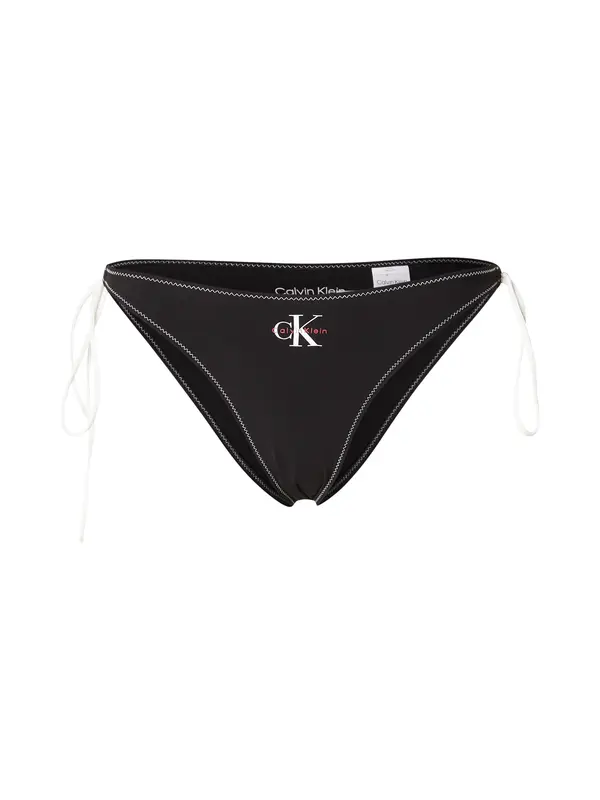 Calvin Klein Swimwear Calvin Klein Swimwear Bikini hlačke 'CK Monogram'  črna / bela