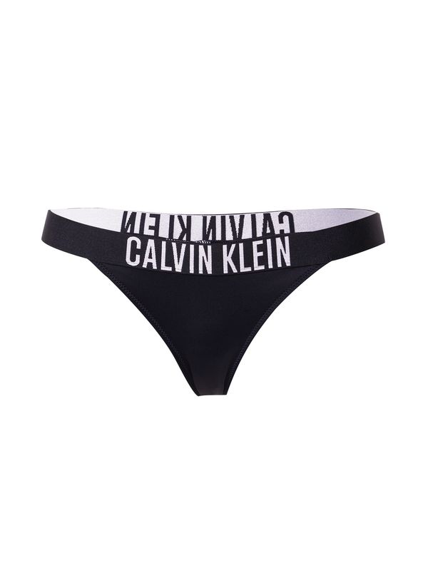 Calvin Klein Swimwear Calvin Klein Swimwear Bikini hlačke  črna / bela