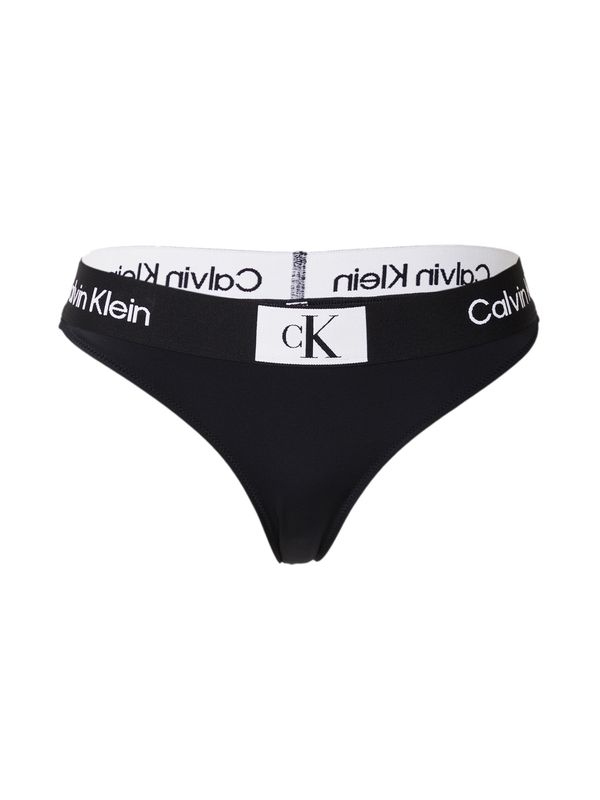 Calvin Klein Swimwear Calvin Klein Swimwear Bikini hlačke  črna / bela