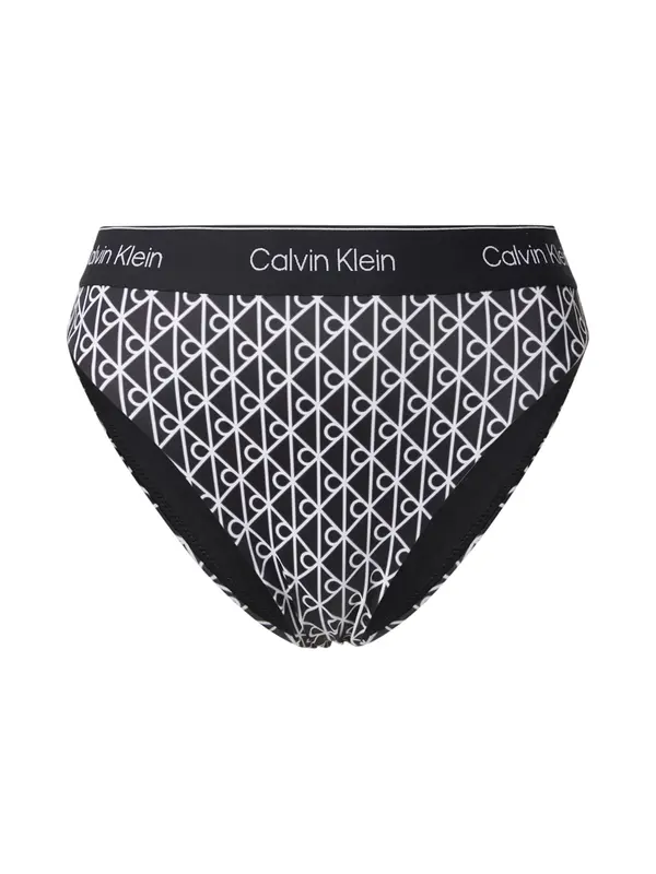 Calvin Klein Swimwear Calvin Klein Swimwear Bikini hlačke  črna / bela