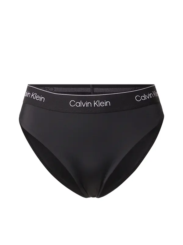 Calvin Klein Swimwear Calvin Klein Swimwear Bikini hlačke  črna / bela