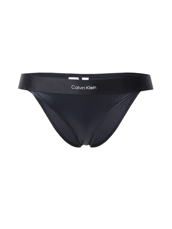 Calvin Klein Swimwear Calvin Klein Swimwear Bikini hlačke  črna / bela