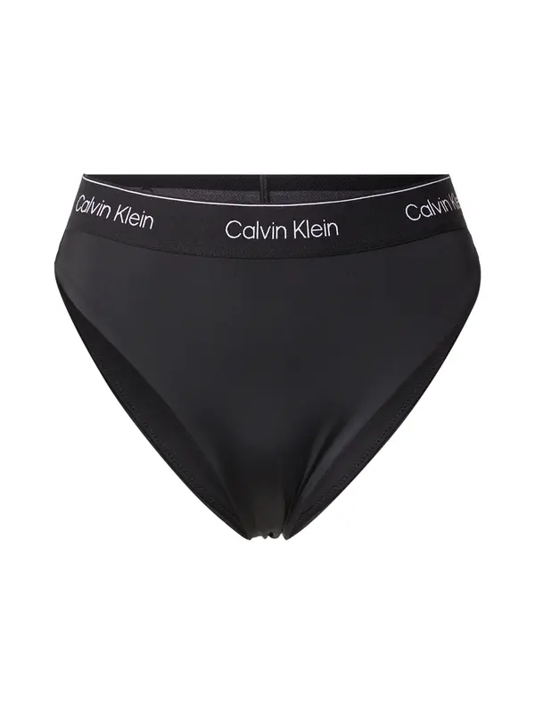 Calvin Klein Swimwear Calvin Klein Swimwear Bikini hlačke  črna / bela