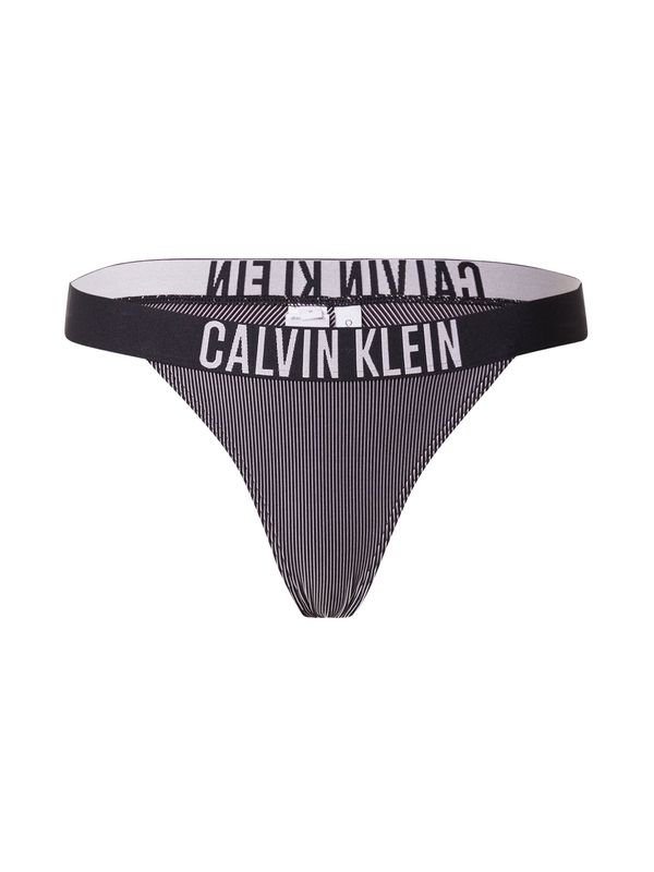 Calvin Klein Swimwear Calvin Klein Swimwear Bikini hlačke  črna / bela
