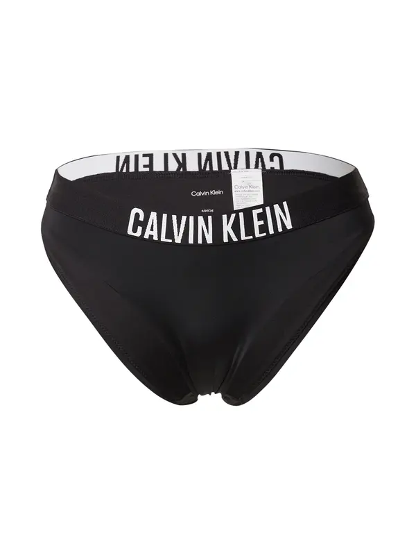 Calvin Klein Swimwear Calvin Klein Swimwear Bikini hlačke 'Intense Power'  črna / bela