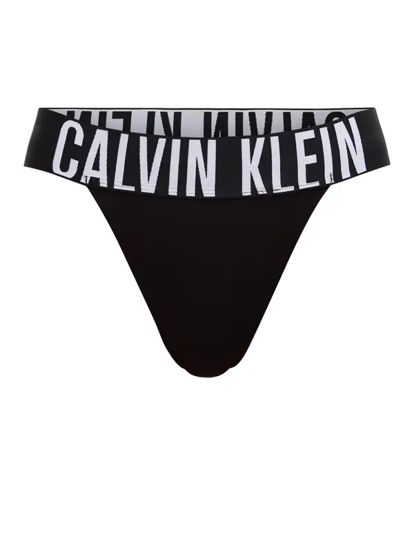 Calvin Klein Swimwear Calvin Klein Swimwear Bikini hlačke 'Intense Power'  črna / bela