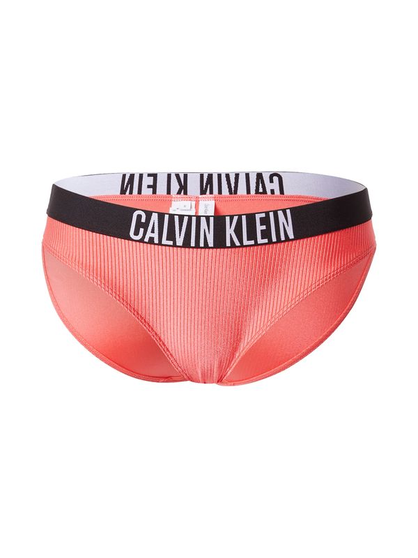 Calvin Klein Swimwear Calvin Klein Swimwear Bikini hlačke 'Intense Power'  korala / črna / bela