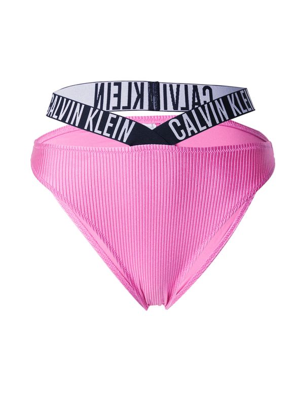 Calvin Klein Swimwear Calvin Klein Swimwear Bikini hlačke 'Intense Power '  roza / črna / bela