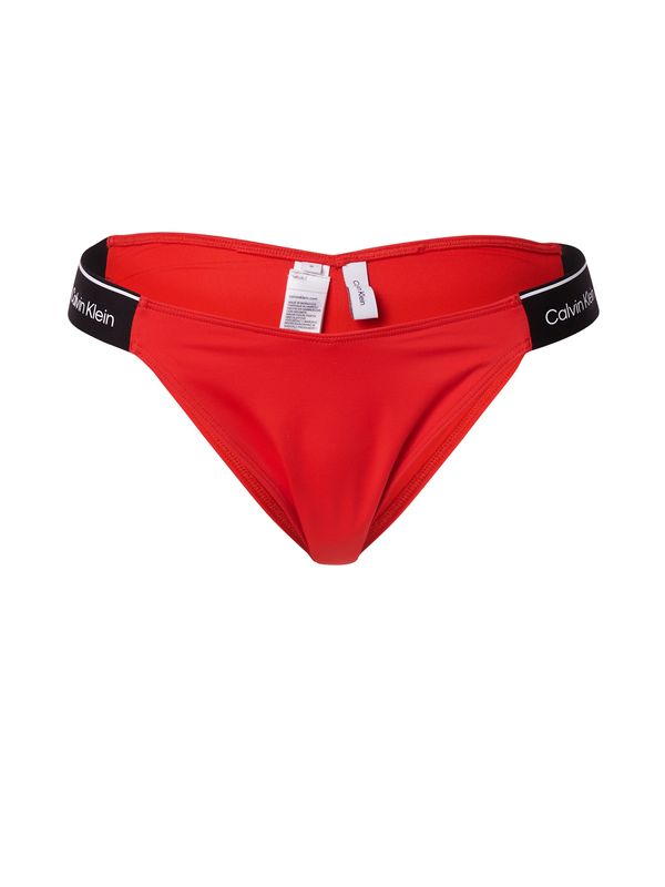 Calvin Klein Swimwear Calvin Klein Swimwear Bikini hlačke 'META LEGACY'  rdeča / črna / bela
