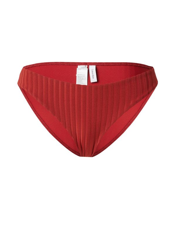 Calvin Klein Swimwear Calvin Klein Swimwear Bikini hlačke  ognjeno rdeča / črna / bela