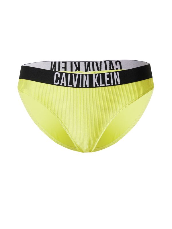 Calvin Klein Swimwear Calvin Klein Swimwear Bikini hlačke  rumena / črna / bela