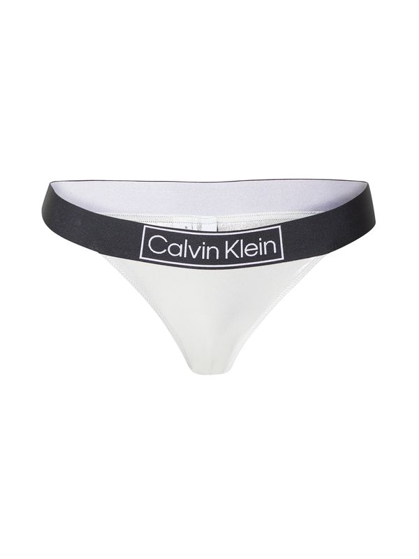 Calvin Klein Swimwear Calvin Klein Swimwear Bikini hlačke  siva / črna / bela