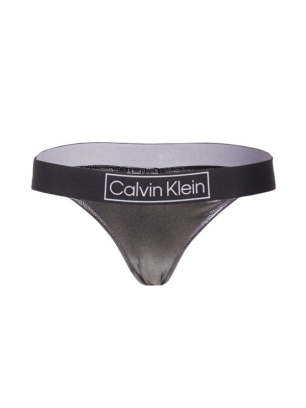 Calvin Klein Swimwear Calvin Klein Swimwear Bikini hlačke  srebrno-siva / črna