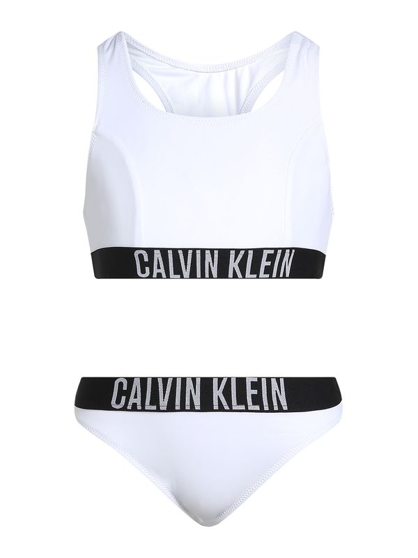 Calvin Klein Swimwear Calvin Klein Swimwear Bikini  siva / črna / bela