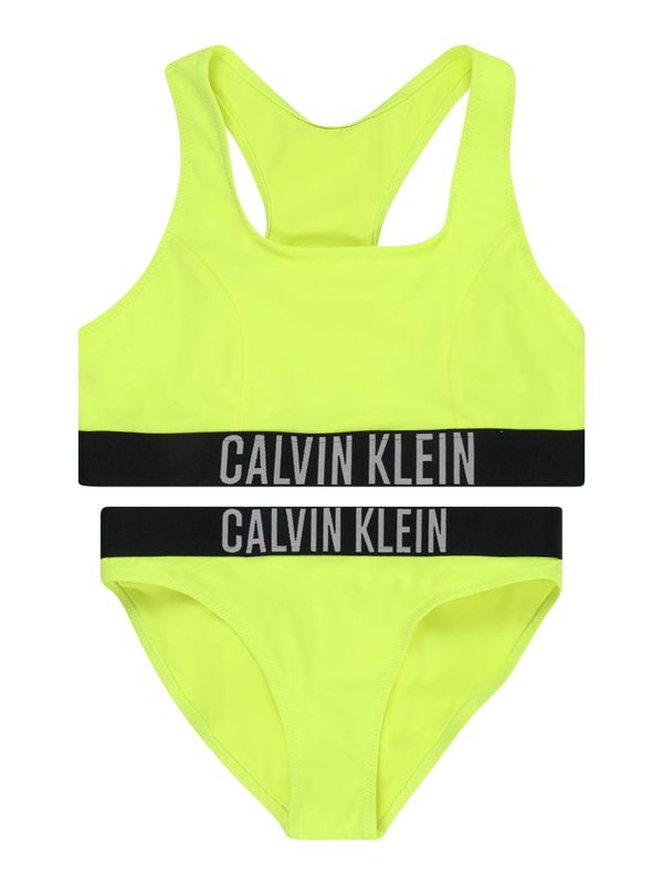 Calvin Klein Swimwear Calvin Klein Swimwear Bikini  siva / limeta / črna