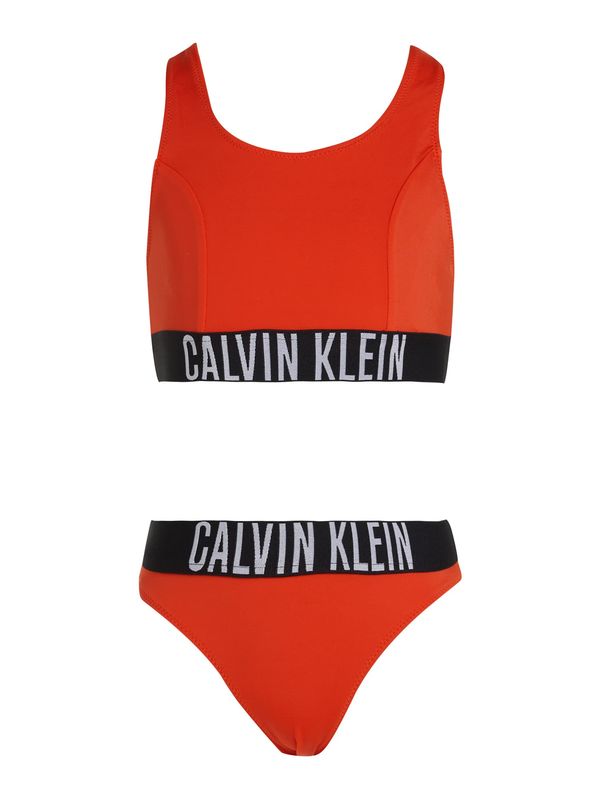 Calvin Klein Swimwear Calvin Klein Swimwear Bikini  svetlo siva / rdeča / črna