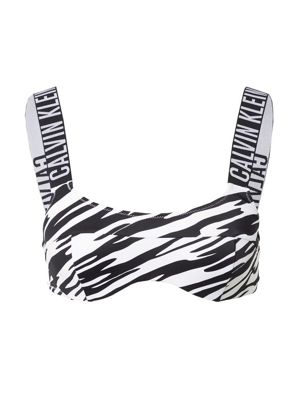 Calvin Klein Swimwear Calvin Klein Swimwear Bikini zgornji del  črna / bela