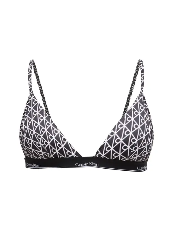 Calvin Klein Swimwear Calvin Klein Swimwear Bikini zgornji del  črna / bela