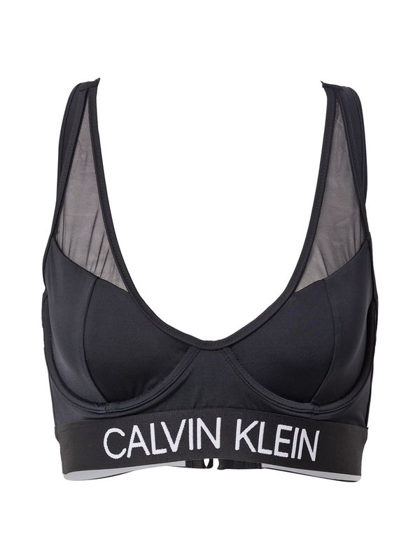 Calvin Klein Swimwear Calvin Klein Swimwear Bikini zgornji del  črna / bela