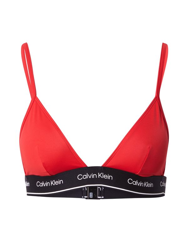 Calvin Klein Swimwear Calvin Klein Swimwear Bikini zgornji del 'Meta Legacy'  ognjeno rdeča / črna / bela