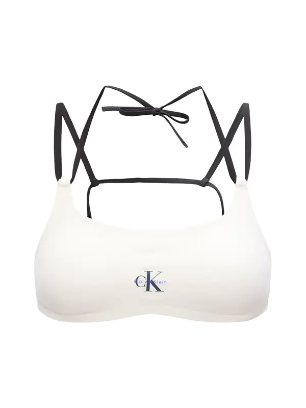 Calvin Klein Swimwear Calvin Klein Swimwear Bikini zgornji del  modra / temno modra / črna / bela
