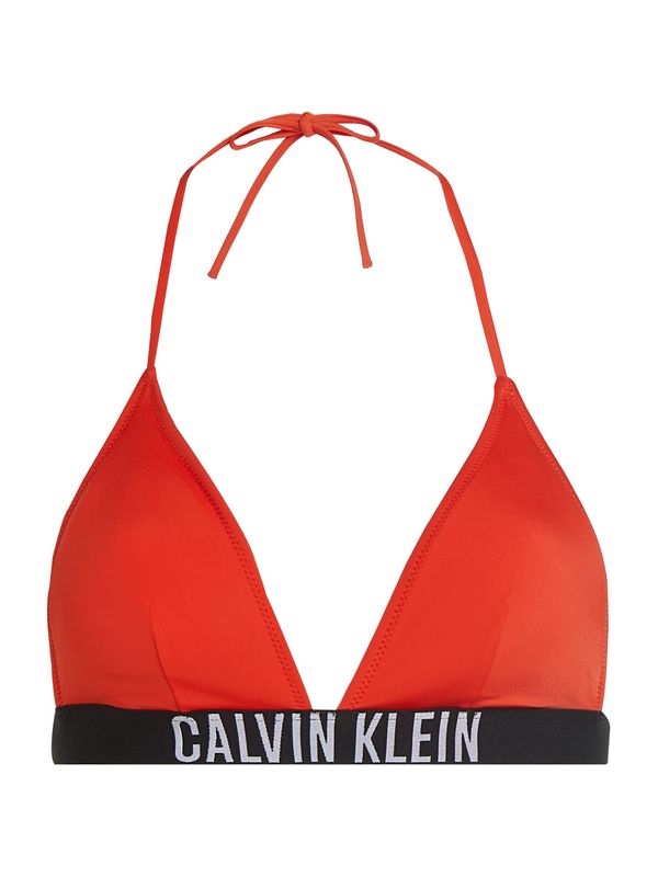 Calvin Klein Swimwear Calvin Klein Swimwear Bikini zgornji del  oranžno rdeča / črna / off-bela