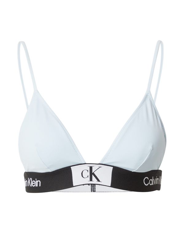 Calvin Klein Swimwear Calvin Klein Swimwear Bikini zgornji del  svetlo modra / črna / bela