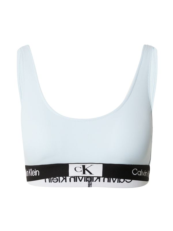 Calvin Klein Swimwear Calvin Klein Swimwear Bikini zgornji del  svetlo modra / črna / bela