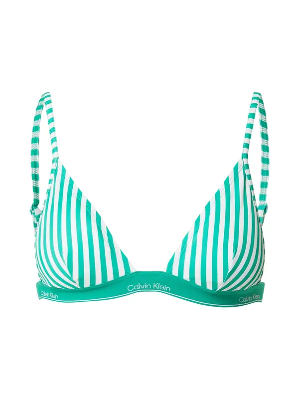 Calvin Klein Swimwear Calvin Klein Swimwear Bikini zgornji del  zelena / bela