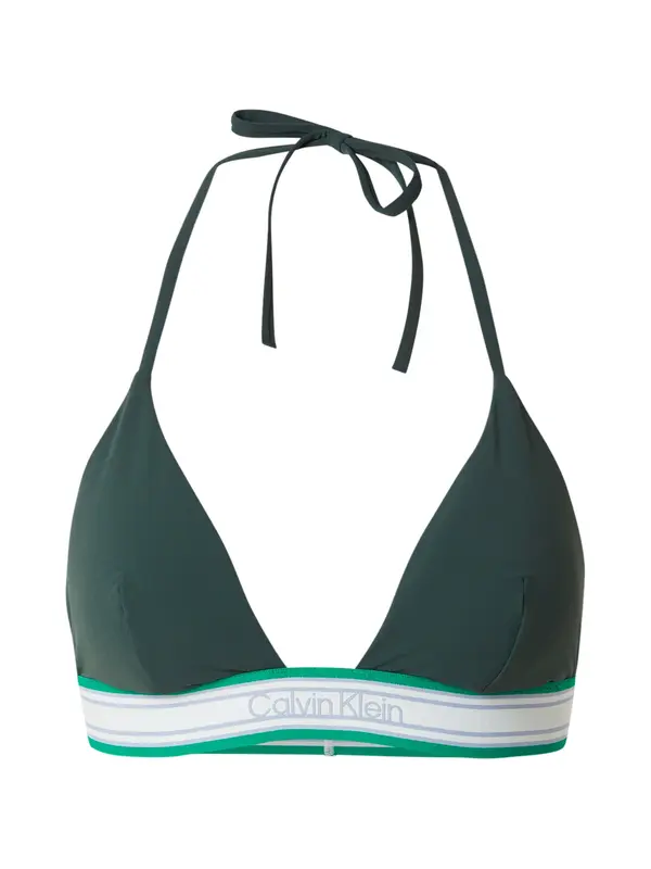 Calvin Klein Swimwear Calvin Klein Swimwear Bikini zgornji del  zelena / bela