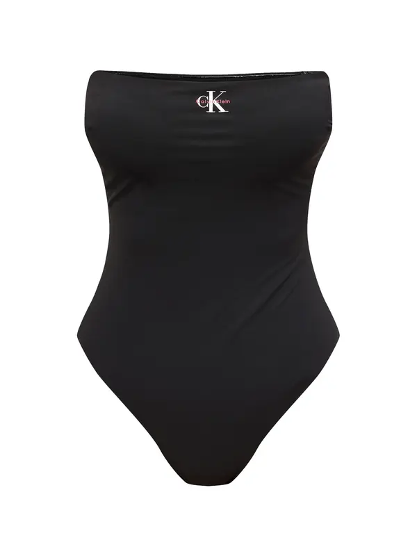 Calvin Klein Swimwear Calvin Klein Swimwear Enodelne kopalke  črna / bela