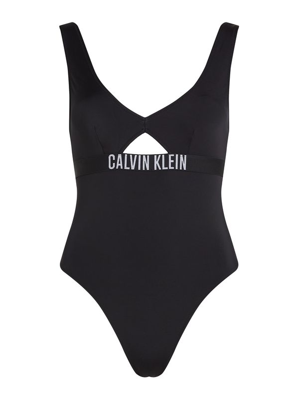 Calvin Klein Swimwear Calvin Klein Swimwear Enodelne kopalke  črna / off-bela