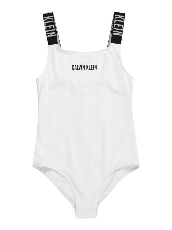 Calvin Klein Swimwear Calvin Klein Swimwear Enodelne kopalke 'Intense Power'  črna / bela