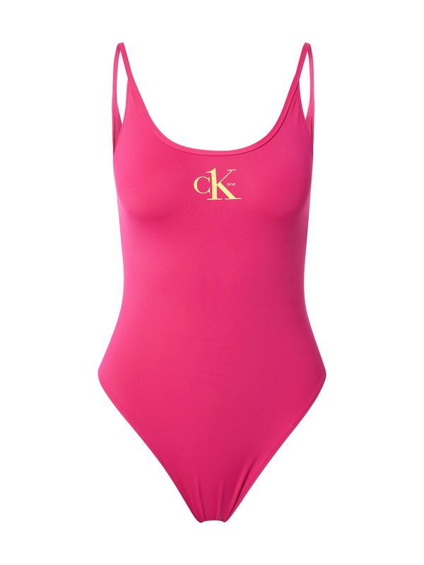 Calvin Klein Swimwear Calvin Klein Swimwear Enodelne kopalke  rumena / temno roza