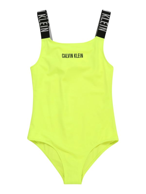 Calvin Klein Swimwear Calvin Klein Swimwear Enodelne kopalke  siva / jabolko / črna