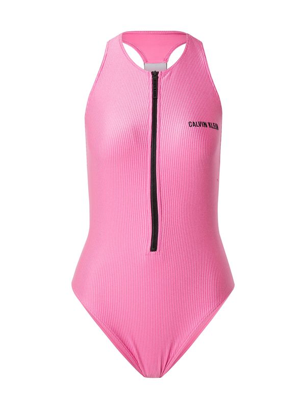 Calvin Klein Swimwear Calvin Klein Swimwear Enodelne kopalke  svetlo roza / črna / bela