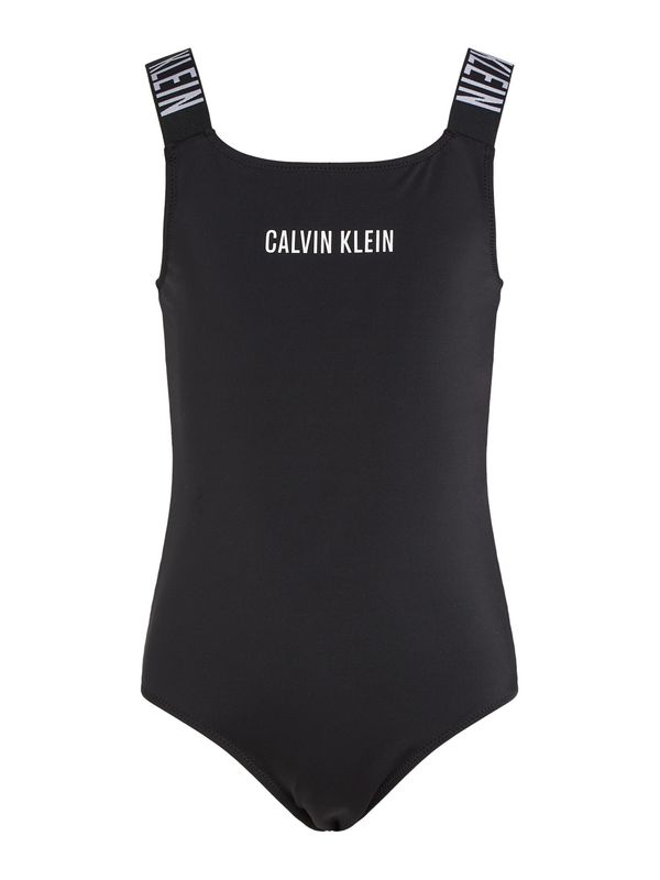 Calvin Klein Swimwear Calvin Klein Swimwear Enodelne kopalke  svetlo siva / črna / bela