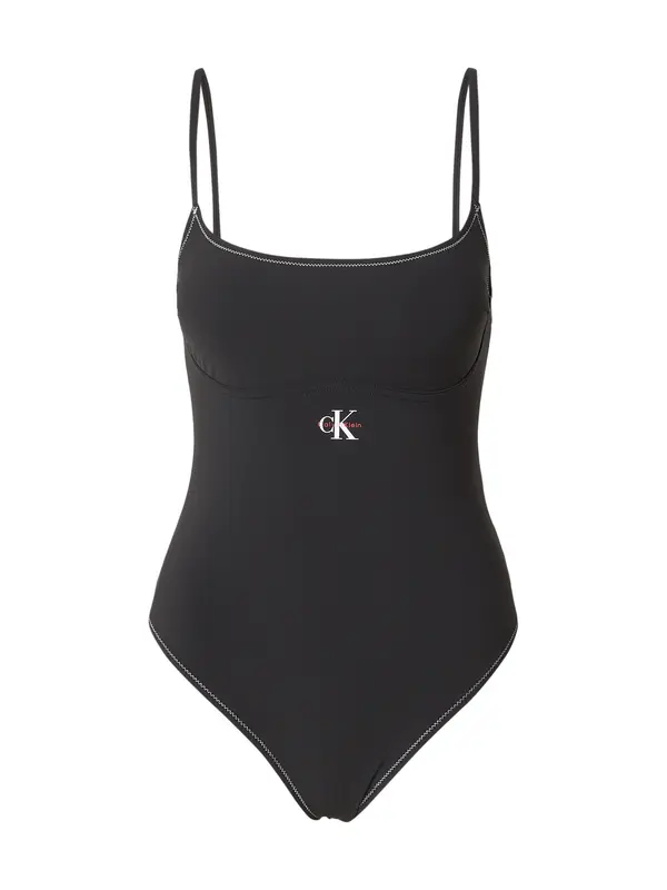 Calvin Klein Swimwear Calvin Klein Swimwear Enodelne kopalke  živo rdeča / črna / bela