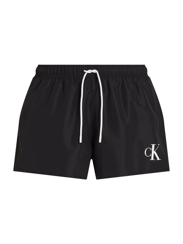 Calvin Klein Swimwear Calvin Klein Swimwear Kratke kopalne hlače  črna / bela