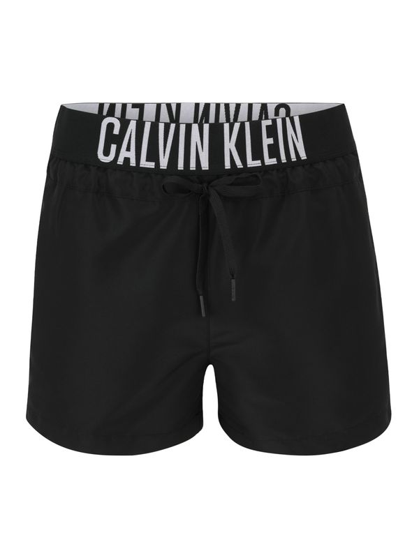 Calvin Klein Swimwear Calvin Klein Swimwear Kratke kopalne hlače  črna / bela