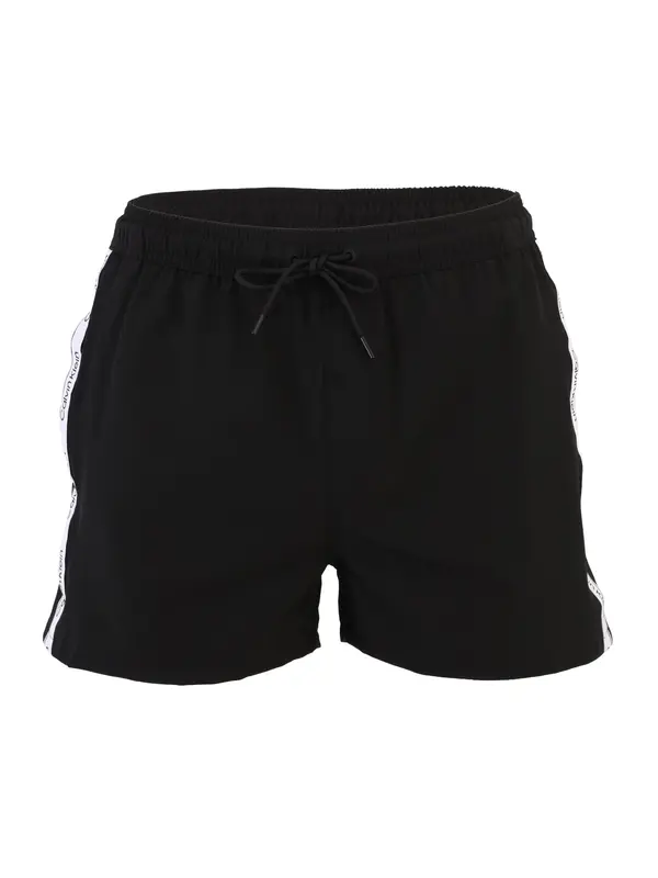 Calvin Klein Swimwear Calvin Klein Swimwear Kratke kopalne hlače  črna / bela