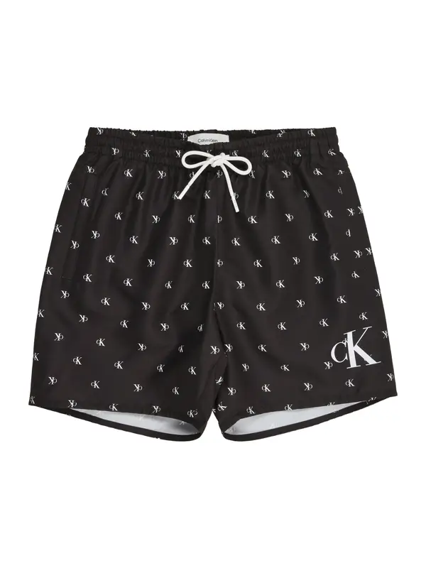 Calvin Klein Swimwear Calvin Klein Swimwear Kratke kopalne hlače  črna / bela