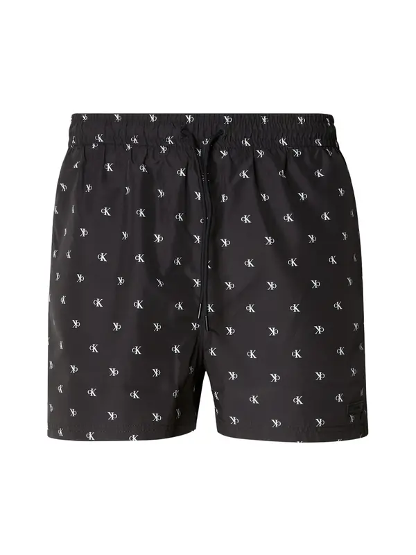 Calvin Klein Swimwear Calvin Klein Swimwear Kratke kopalne hlače  črna / bela